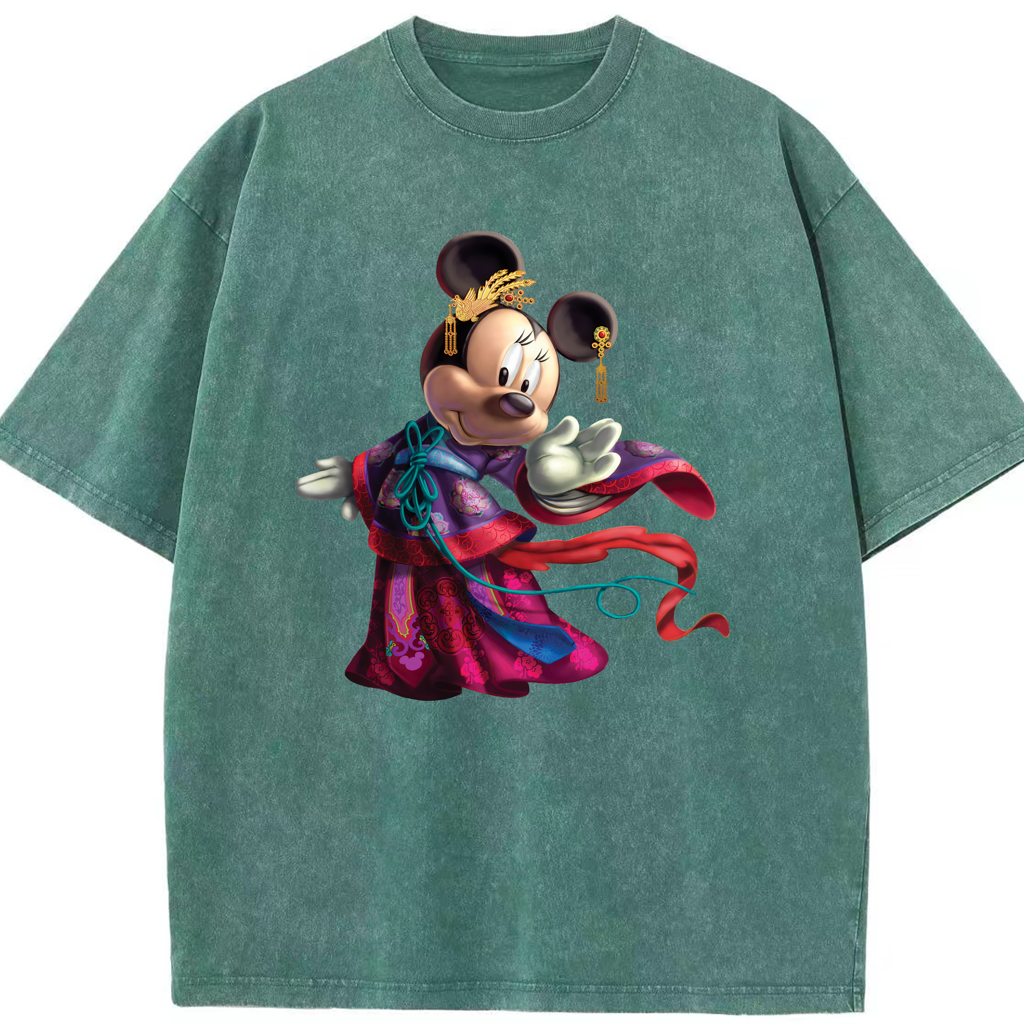 （画像用） ミッキーマウス Mickey Mouse 綿100% ヴィンテージ風 半袖Tシャツ（フロントプリント）